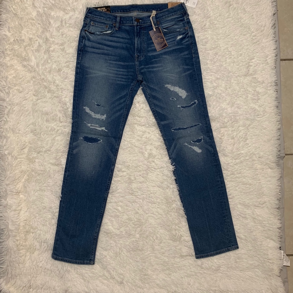 NWT Hollister Mens Distressed Skinny Jeans